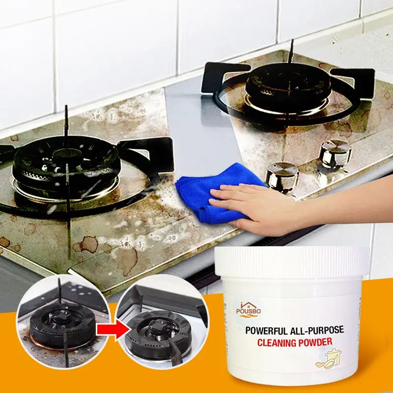 Powerful Kitchen All Purpose Powder Cleaner Kitchen Cleaning Powder for Grease Multi-Purpose Foam Cleaner Foam Rust Remover