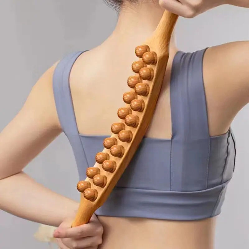 Rolling Pin Universal Back Needle Massage Tendons Beech Wood Scraping Stick Point Treatment Guasha Relax Therapy Tool