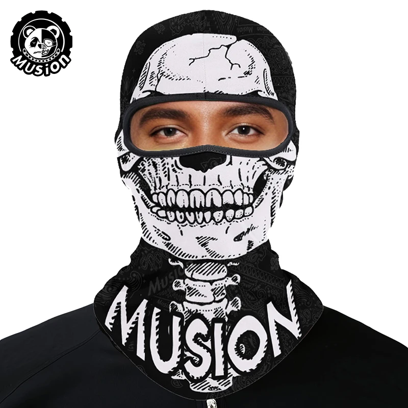 DIY Balaclava Ski Mask Motorcycle Full Face Mask Outdoor Hood Headwear Ghosts Skull Mask Men Women For Halloween view 5