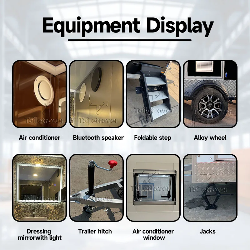 Toilet Portabel Mewah Premium untuk Penggunaan Luar Ruangan, Trailer Toilet Mobile, Harga Toilet Portabel, Kamar Mandi Mobile Portabel yang Dapat Diakses