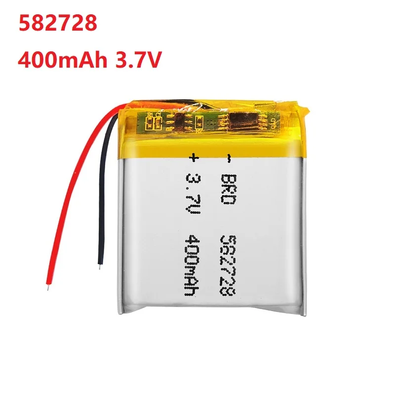 

582728 3.7V 400mAh Rechargeable Lithium Polymer Battery For MP3 MP4 GPS Smart Watch Bluetooth Speaker Headset Li-ion Cell Part