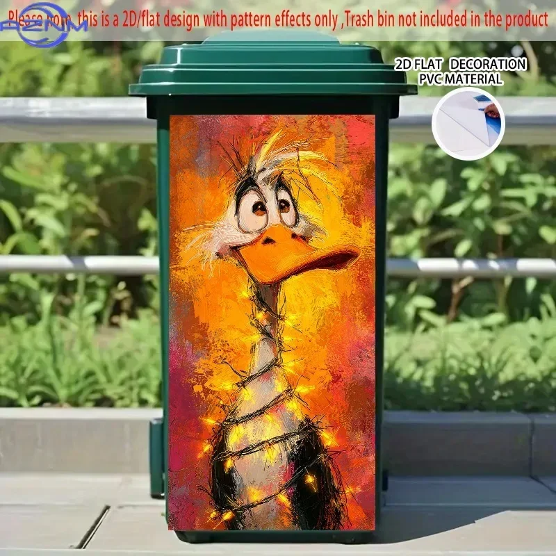 Garbage Bin Decor Sticker DIY Makeover Decal for Indoor & Outdoor Dustbin