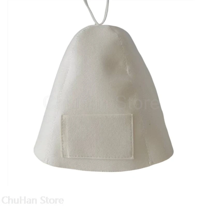 ChuHan cappello da Sauna in feltro di lana cappello da doccia in feltro di lana ricamato Anti calore per Sauna Banya Bath House protezione della testa