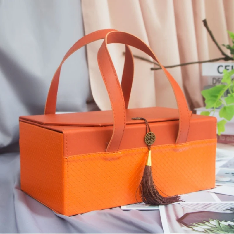 Luxury PU Leather Gift Box for Cosmetics and Tea, Perfect for Wedding Favors and Baby Showers Gift Box Packaging