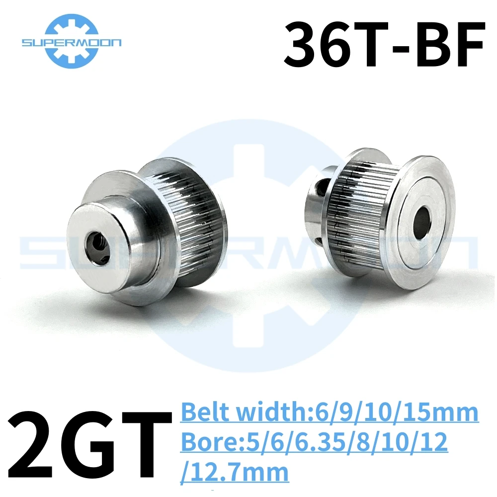 

GT2 36 Teeth Timing Pulley Bore 5/6/6.35/8/10/12/12.7mm For Belt Width 6-15mm GT2 36 Teeth Synchronous Wheel 3D Printer Parts