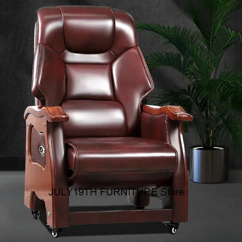 Boss Massage Office Chair Ergonomic Recliner Wheels Relax Relaxing Armchairs Library Fashion Cadeira Presidente Office Furniture