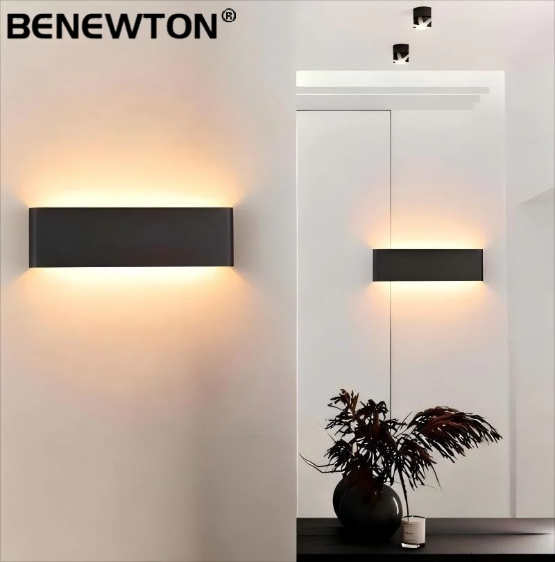 

Современный светодиодный настенный светильник из алюминия 15 Вт вверх и вниз, светодиодный прикроватный настенный светильник для прихожей, отеля, гаража, домашнего декора, водонепроницаемый IP20, AC85-265V