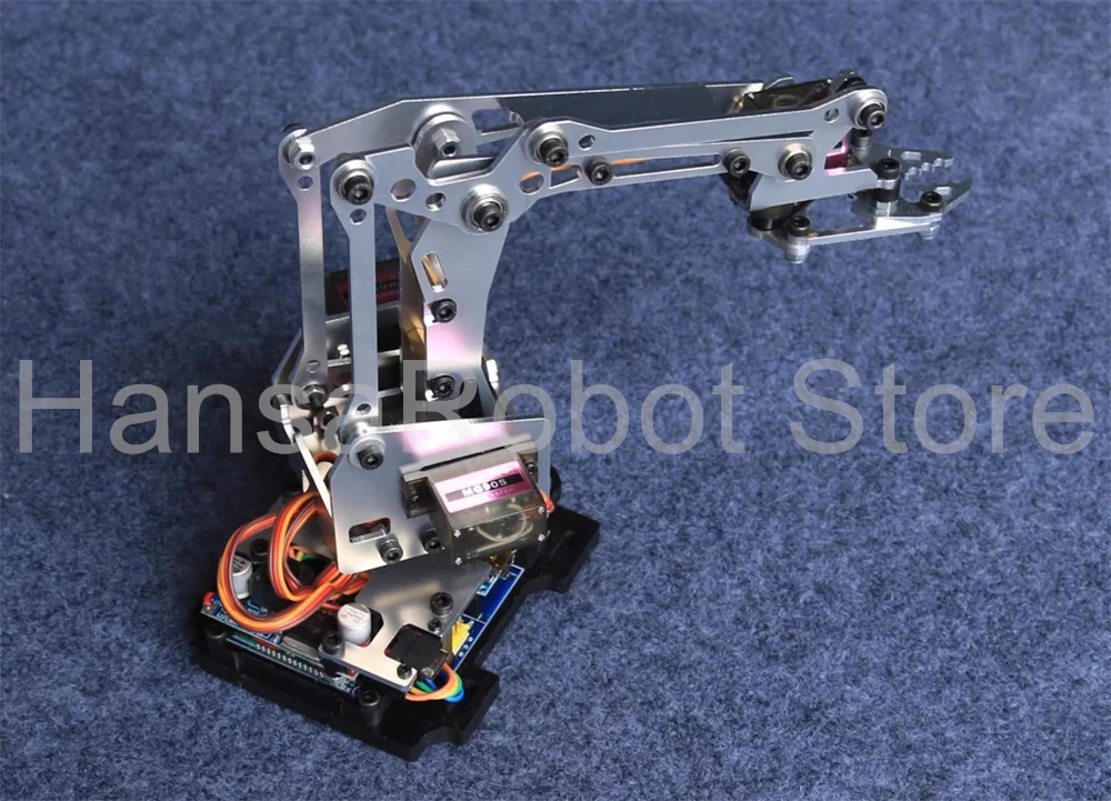 Metal meArm 4 DOF Robot Arm Kit with 4 Metal Gear Servos Compatible with Arduino Robotics Arm DIY Mechanical Claw Clamp