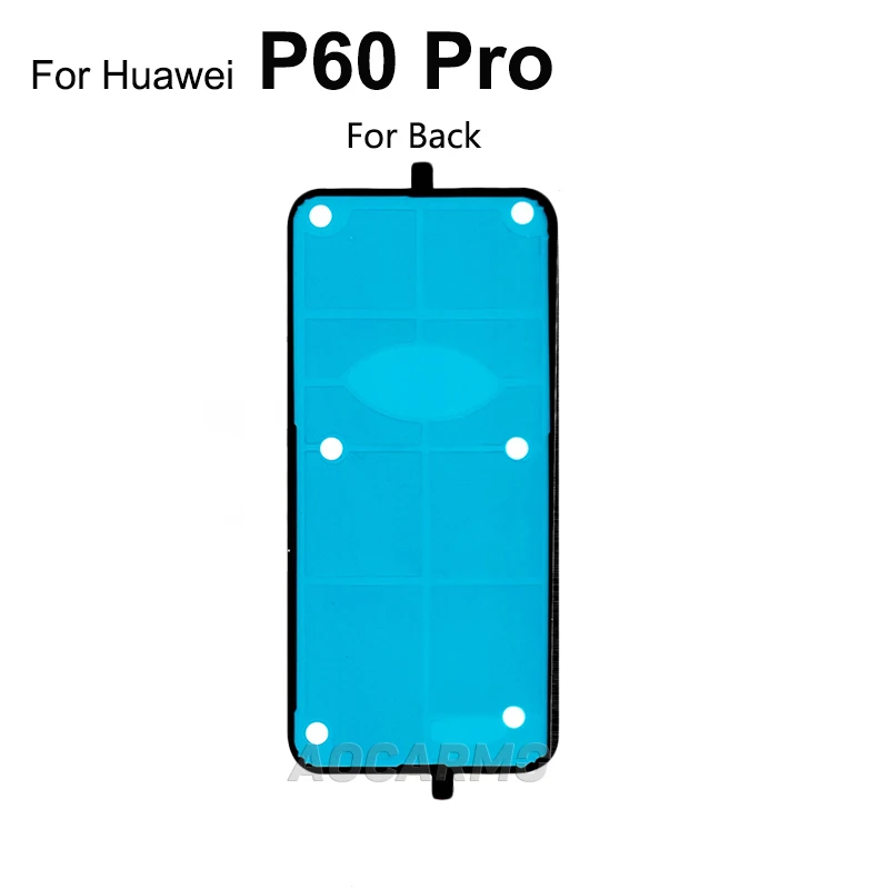 Aocarmo لهواوي P60 P50 برو P50 جيب P60Pro برو الخلفي ملصق عودة غطاء البطارية لاصق الباب الخلفي شريط لاصق استبدال
