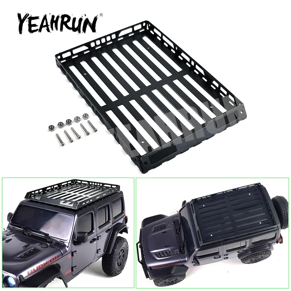 YEAHRUN 86*57mm Metal Roof Rack Luggage Carrier for Kyosho MINI-Z 4x4 JEEP Wrangler 1/24 RC Crawler Car Decoration Parts