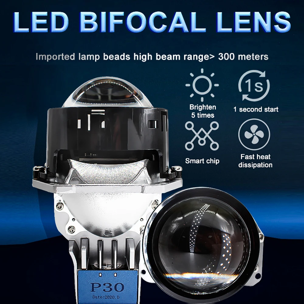 Bi led Lens LED Lights Projector Headlight Lenses 55W 12000 LUX Hella 3R G5 Retrofit Auto LED Lamps Car Accessories Tuning DIY