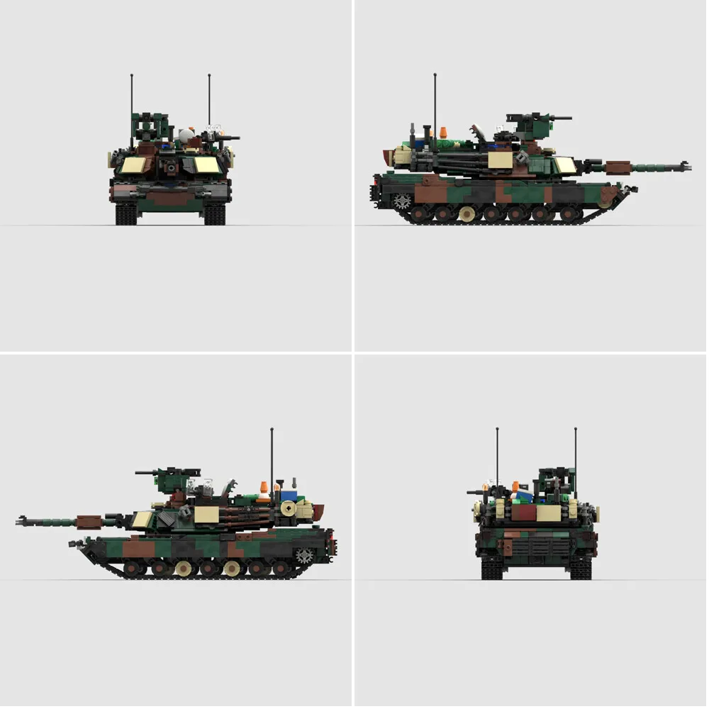 

moc-134913 Modern Tank with Fully Detailed Interior 1678 Parts 1:32 Scale