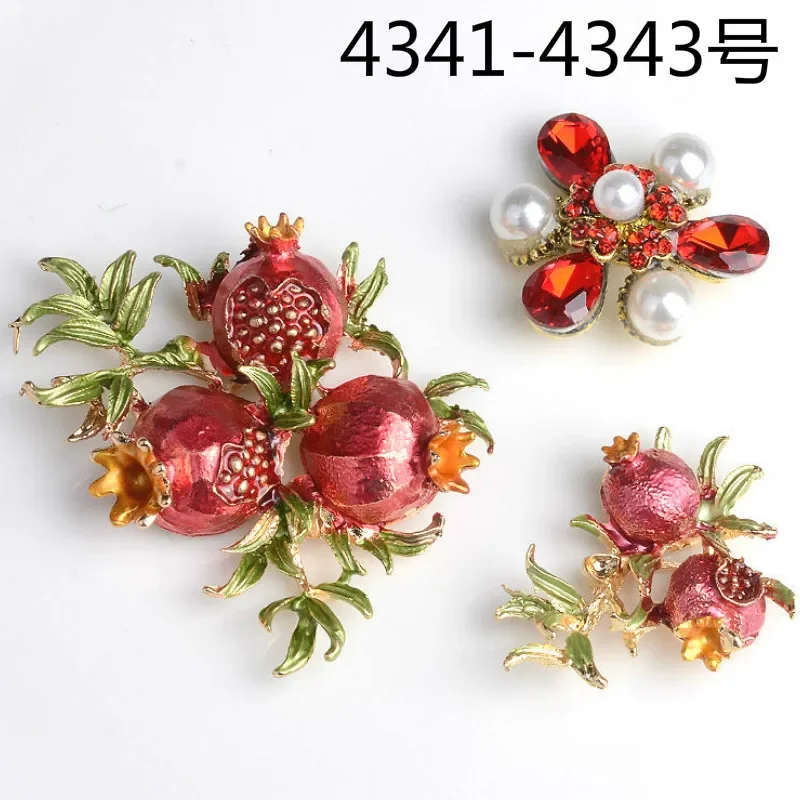 Bridal fan jewelry accessories pomegranate flower DIY jewelry antique jewelry accessories alloy accessories 4341-4343