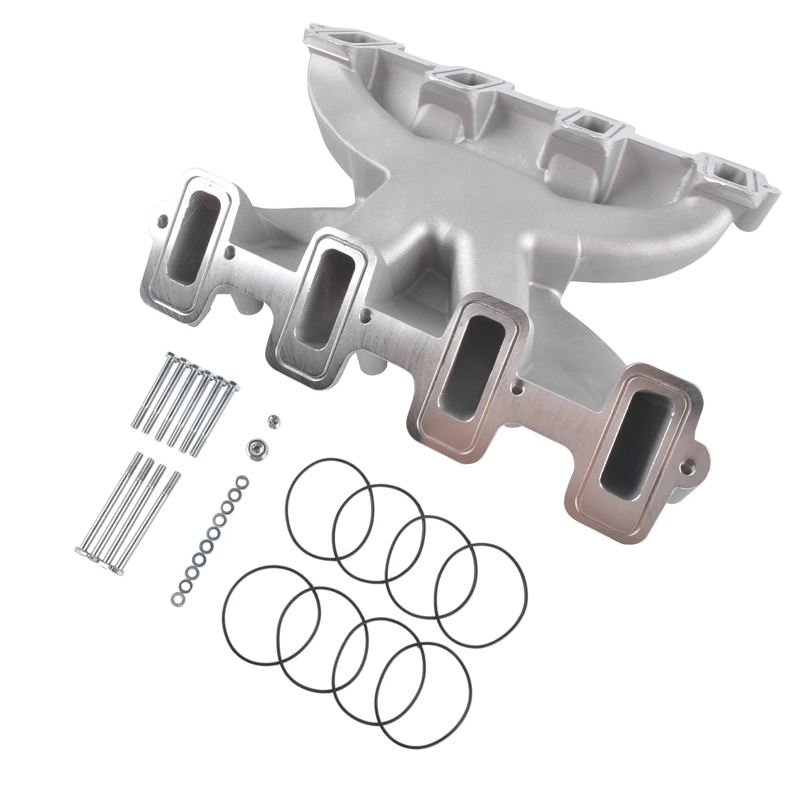 Dual Plane Carbureted Intake Manifold ā Satin Finish for GM LS1 / LS2 / LS6 5.7Lā6.0L LS Engines 6