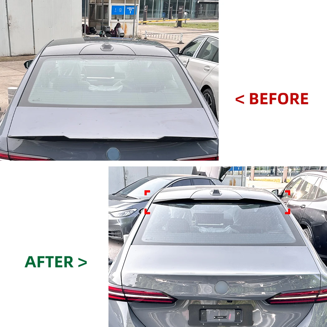 Car Top Rear Tail Wing Roof Trunk Spoiler Fixed Wind Wing For BMW 5 Series I5 G60 2024+ Blade Style Body Trim Guard Modification