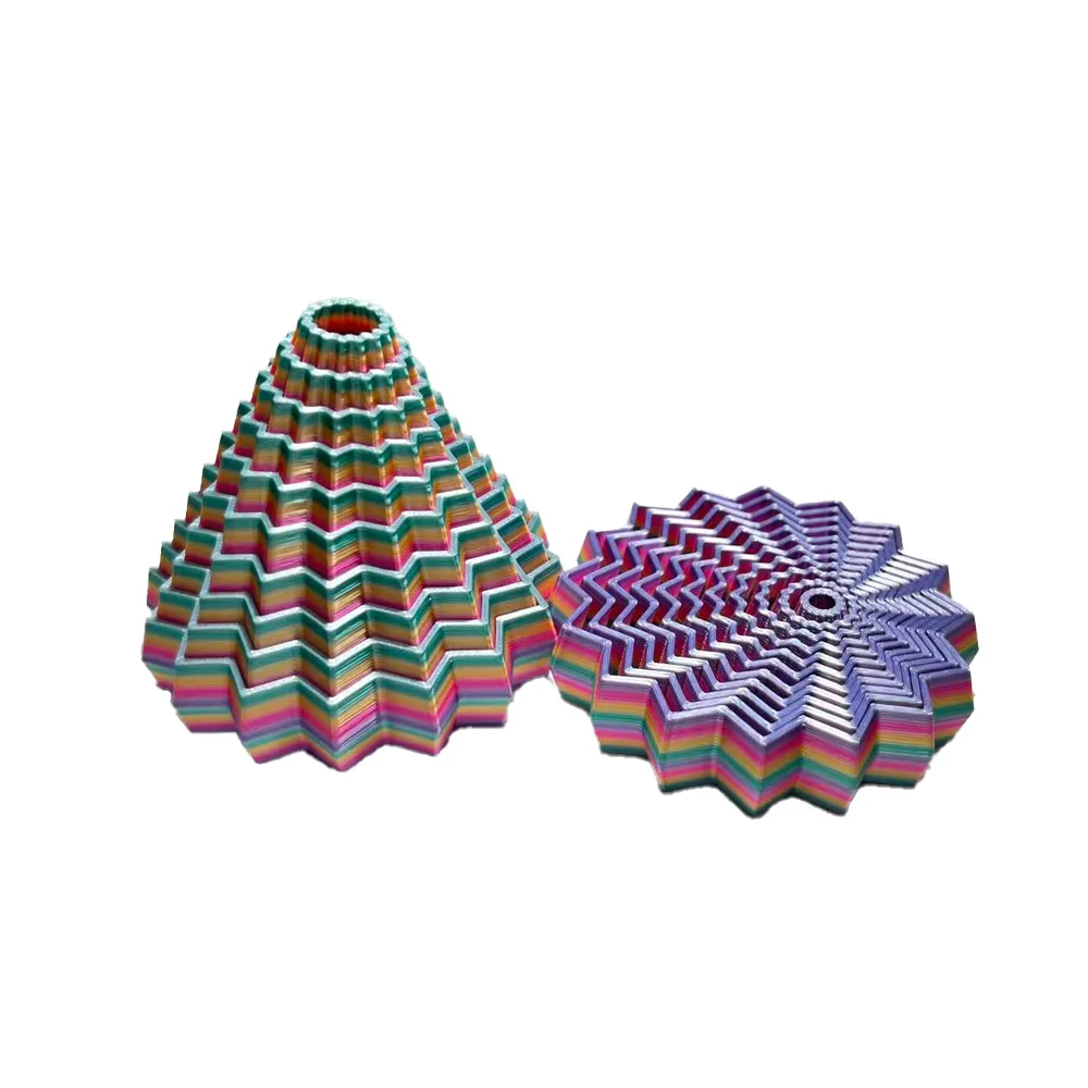 2個入り 3Dプリント製 大根タワーパズル おもちゃ 八角形 フィジェット感覚スピナー ストレス解消 減圧玩具 子供と大人向け