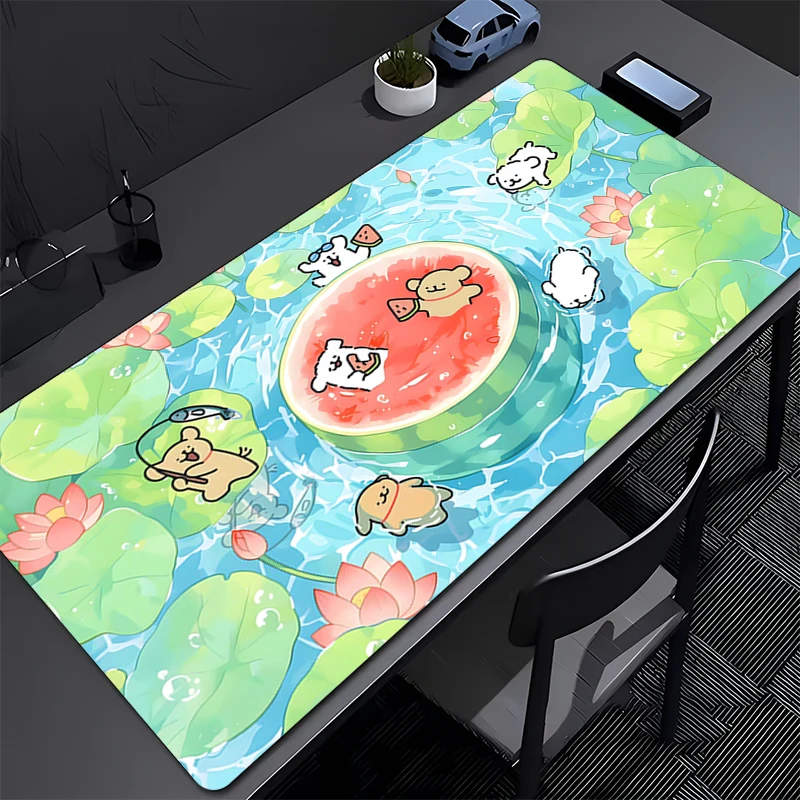 

Keyboard Pad Gaming Mouse Pad Kawaii Green Plants Desk Mat PC Gamer Rug Office Laptop Cartoon Anime Dog Carpet Home Table Pad