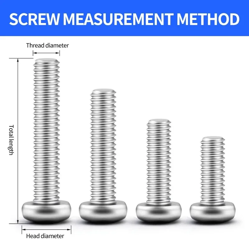 M2 M3 M4 M5 M6 Iron galvanized material Phillips Cross Round Head Hexagon Thread Nail Screw Fastener Nut Bolt Assortment Kit Set