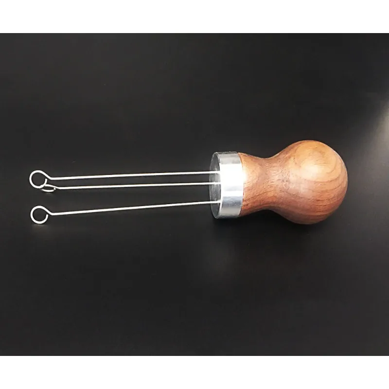 

Household Bowl Cloth Needle Stirrer Powder Artifact Tool Stainless Steel Solid Wood Stirrer Cloth Powder Needle Holder