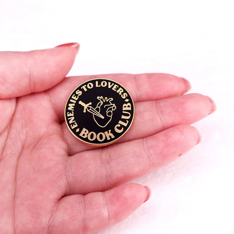 أعداء لعشاق كتاب نادي شارة الكتب حار عاشق هدية المينا دبوس بروش #4