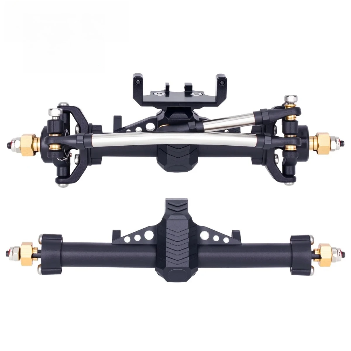 Plastic SCX24 Front Rear Axle Set With Servo Mount for 1/24 RC Crawler Car Axial SCX24 Gladiator Bronco C10 90081  Upgrade Parts