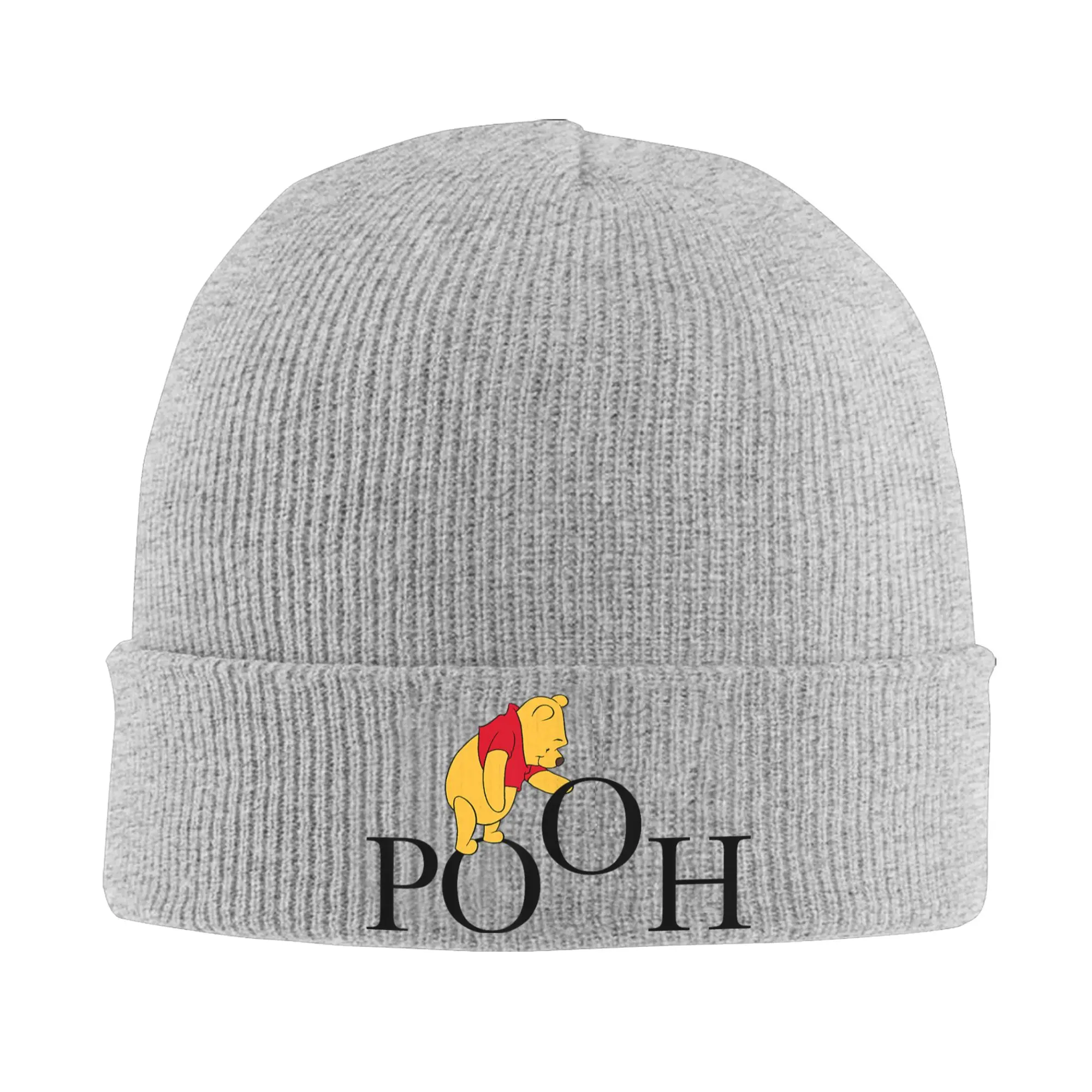 Winnie the Pooh Motorhaube Hüte Beanie Hüte Herbst Winter Muster Strickmütze Mode Erwachsene Unisex Outdoor Sport Elastische Kappe