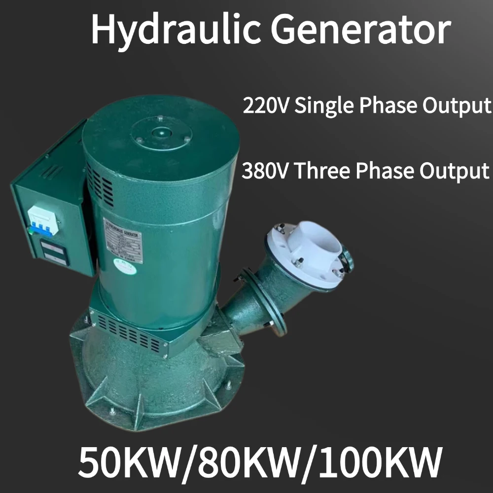 50KW Hydraulic Generator 230V 400V Single Three phase Hydraulic Water Turbine Automatic Voltage-Stabilizing Leakage Protectio