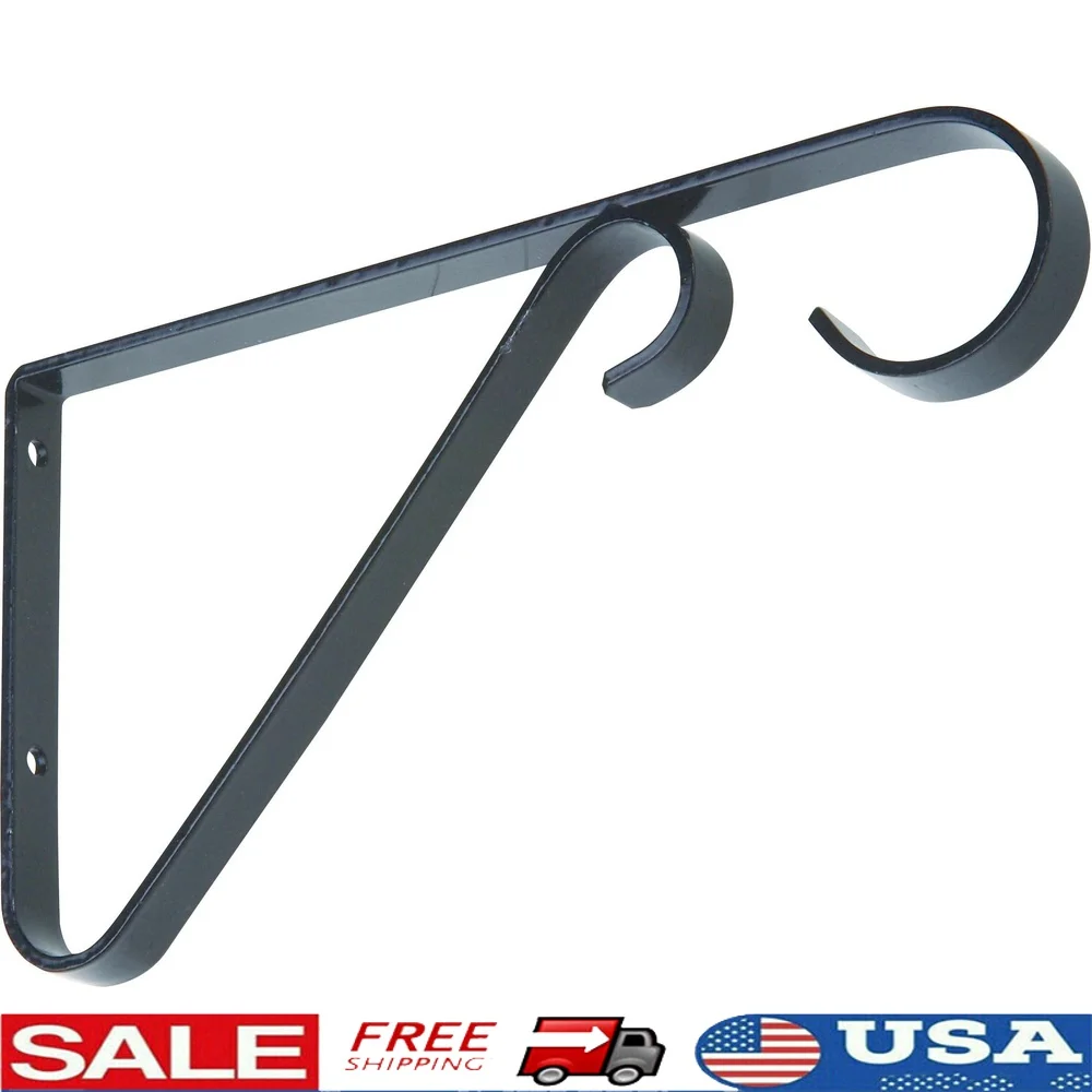 

Durable Steel Plant Bracket 6 Inch Baskets Indoor Outdoor Use with Included Hardware Black Finish Heavy Duty Support