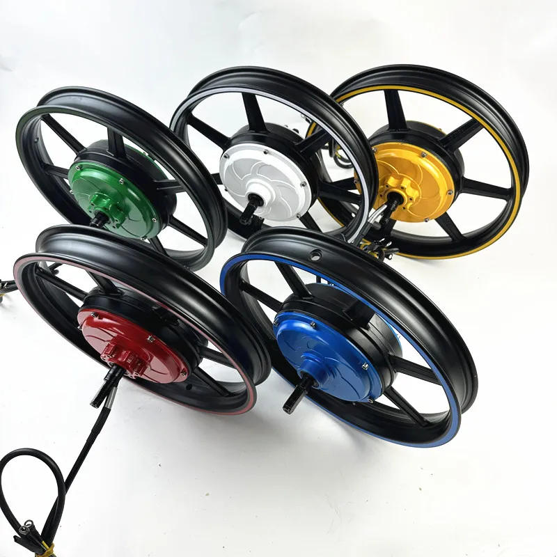 16 inch Tyre 2000w yellow color double axles strong power brushless scooter hub motor wheel drive phub-16yfa