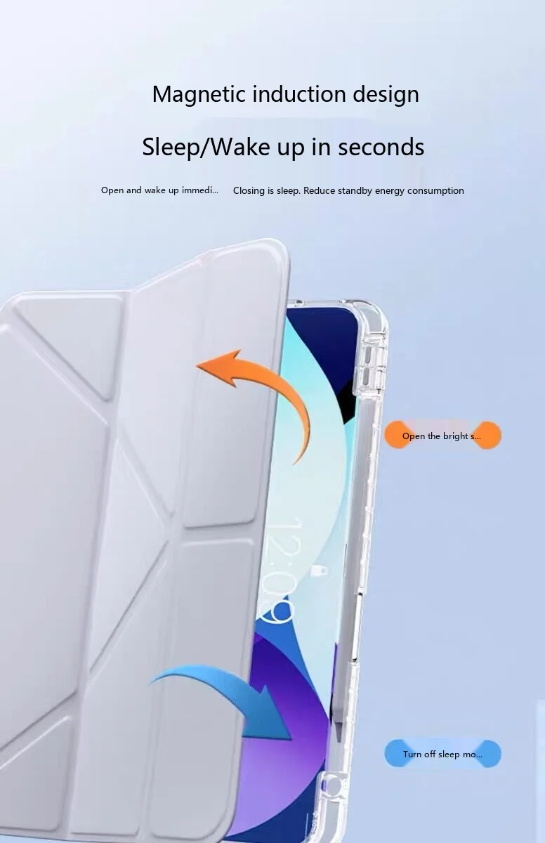 Für Honor Pad 12,3 12,1 11,5 11 Zoll Acryl 9+N Mehrwinkel-Stoßfeste Standhülle mit Schlaf-/Aufwachfunktion – Detail 12