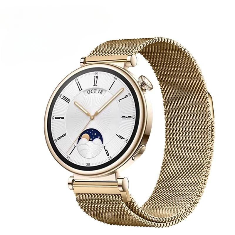 Correa de acero inoxidable para reloj inteligente, pulsera para Huawei Watch GT 4 de 41mm, 18mm, Garmin Venu 3S 2S/Vivoactive 3S 4S 255S 265S