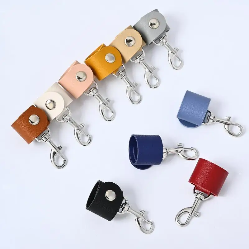 Modischer PU-Leder-Schlüsselanhänger, einfacher Schlüsselanhänger-Anhänger, Anti-Verlust-Schlüsselkette, kreativer Autoschlüsselriemen, modischer Schmuck, Taschendekoration – Detail 1