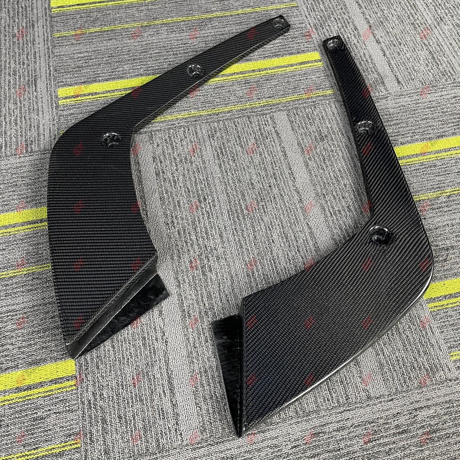 2 قطعة ألياف الكربون/لامع أسود المصد الخلفي الجانب الفاصل صالح BMW M6 F06 F12 F13