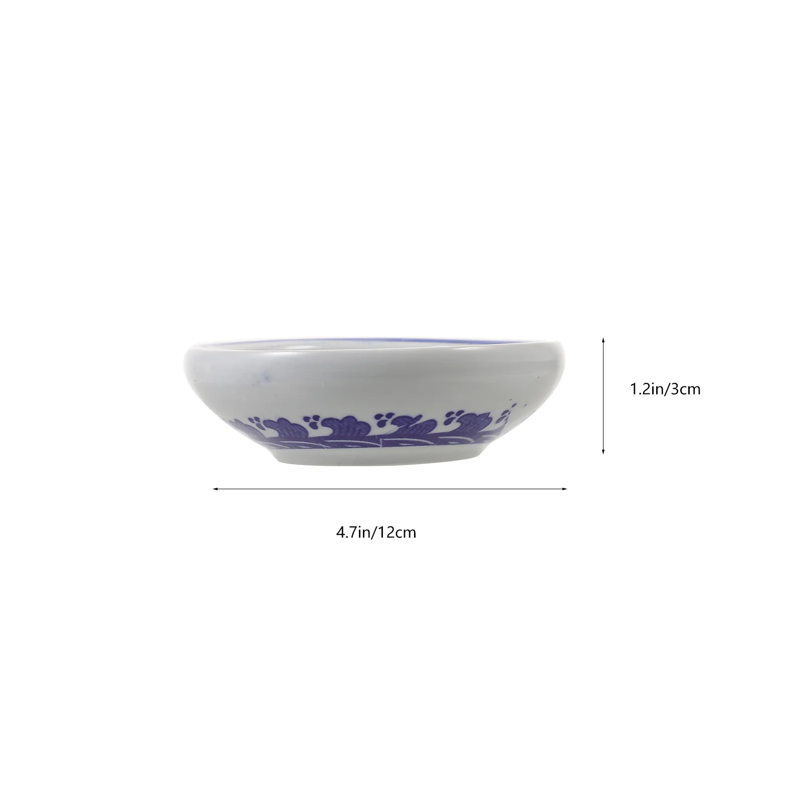 

1Pcs Blue White Porcelain Ceramic Ink Dish Multipurpose Ink Plate Calligraphy Brush Pen Holder Painting Accessory
