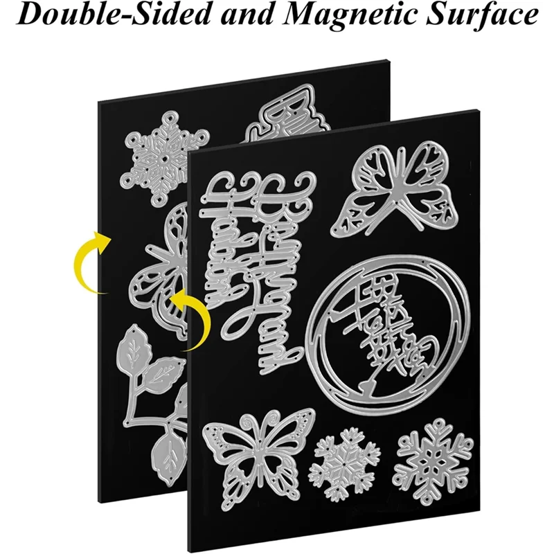B50C 40 Pieces Magnetic Die Storage Sheets Pockets-Includes 20 Double Sided Sheets+ 20 Storage Bags For Card Making Die Cut
