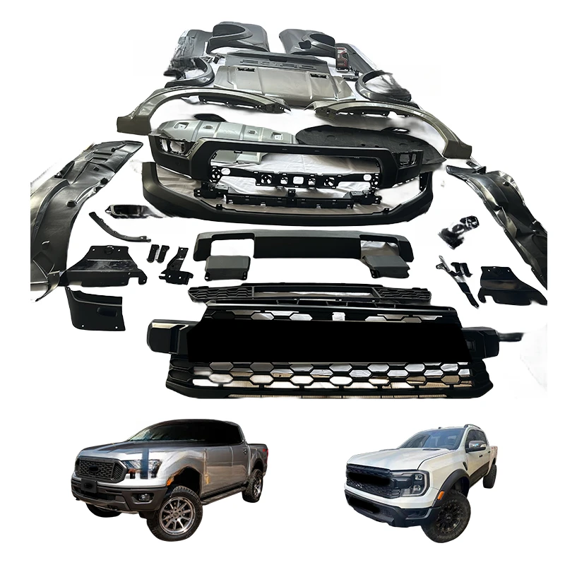 4X4 Offroad Raptor Style Facelift Body Kit Clip-on Front Bumper Headlight Fender Exterior Refit Parts for Ranger