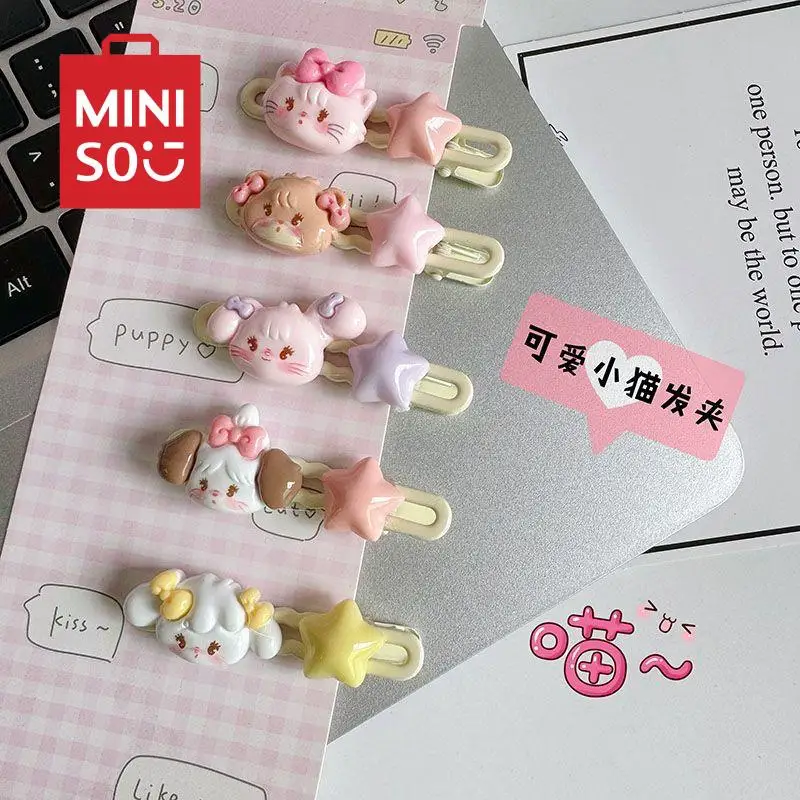 

5 шт. заколка для волос Mikko Kawaii MINISO милый аниме боковая звезда заколка для волос милые девушки Y2K аксессуары для волос студенческий головной убор подарок другу