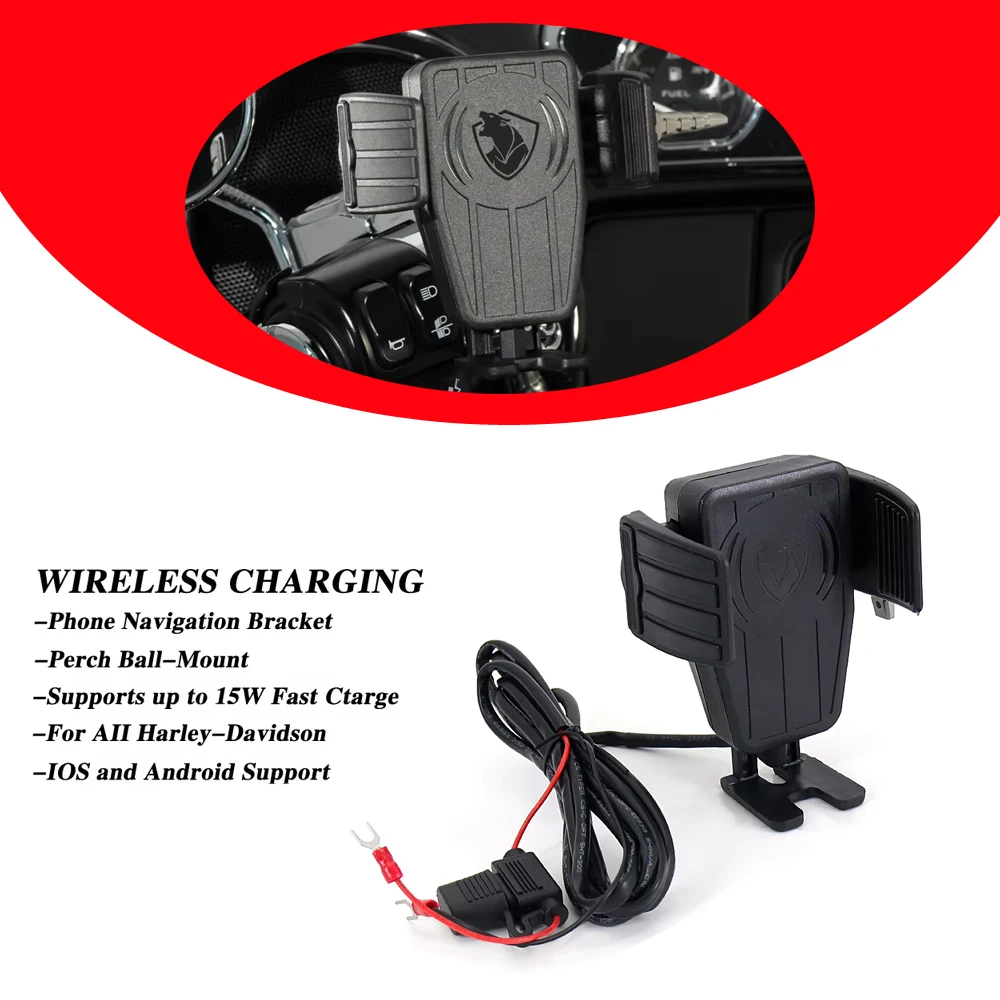 

Motorcycle GPS Phone Holder Wireless Charging Navigation Bracket For Road Glide (EFI) -FLTR Special-FLTRXS FLTRU
