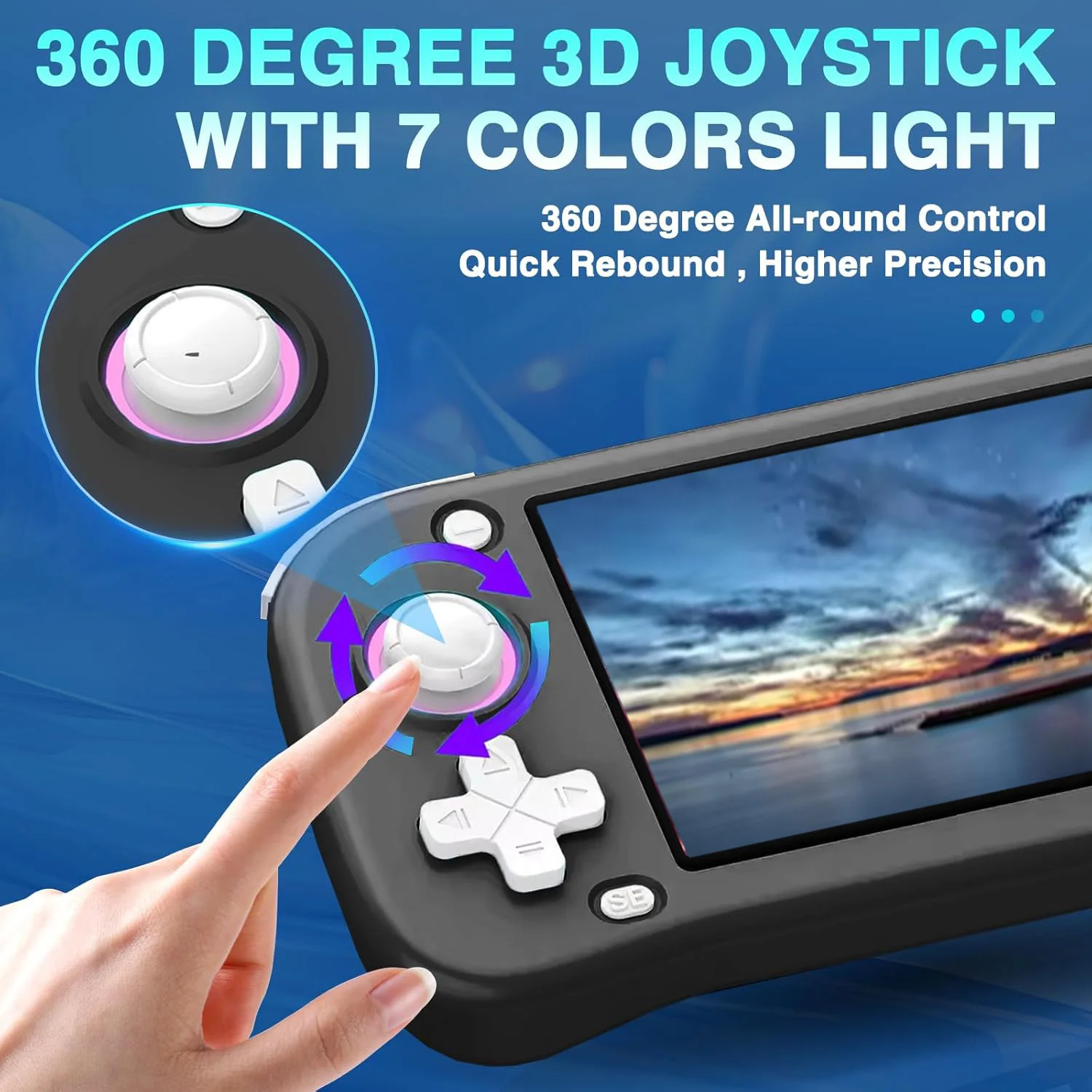 DEZORQ XF43 Retro Game Console 20+ Emuladores Consolas portáteis portáteis Tela de 4,3 polegadas 64G 128G 18000+ Jogos Jogador de jogos