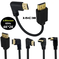 Kabel kompatybilny z HDMI 4K 60Hz wtyk męski do HDMI kompatybilny męski do projektora PS3/4 TV, pudełko kabel ekran do laptopa 15cm