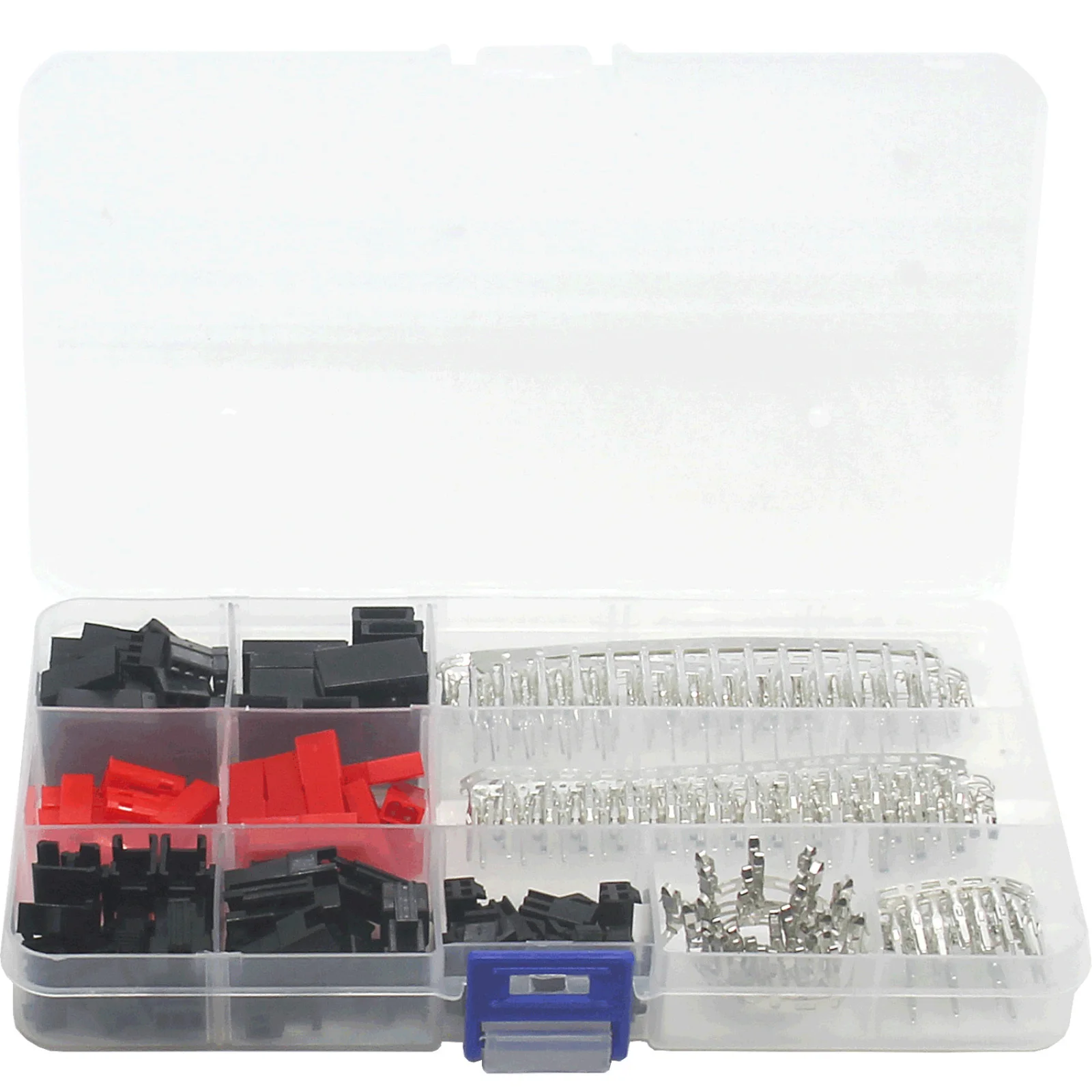 105PCS Servo Plug Connector JR-3P JR JST SM-2P SM-3P Assorted Box Connector Crimp Pin Wire Servo Plug Set For RC Car Boat