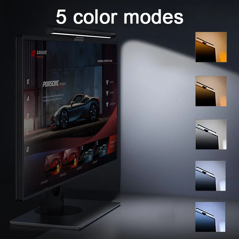 LED Monitor Light Bar RGB Desk Lamp Dimmable Office Eye-caring Table Lamps for Study Reading Computer Screen Hanging Light 40cm