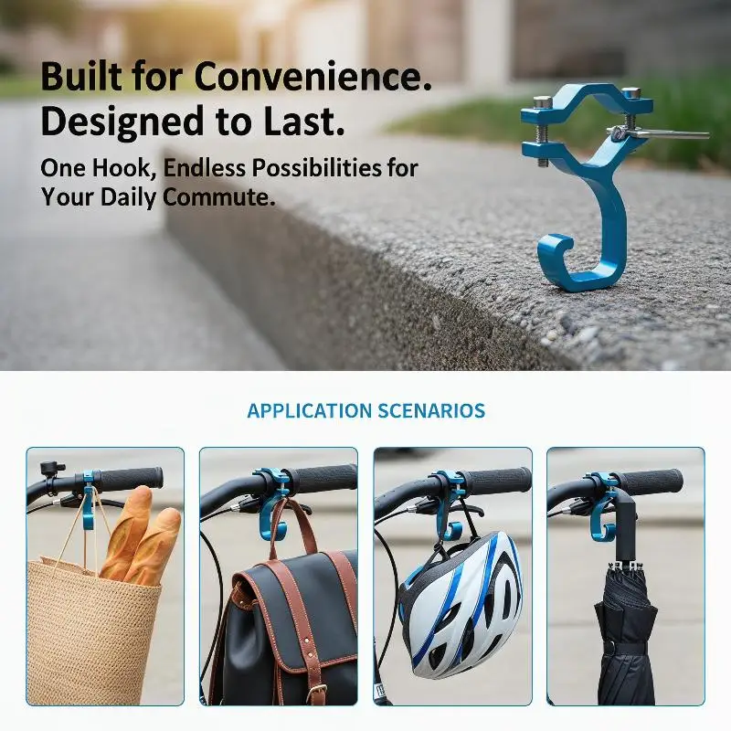 Versatile 1PC Motorcycle Hanging Hook for Bikes and Bags Replaceable Design Ideal for Storage