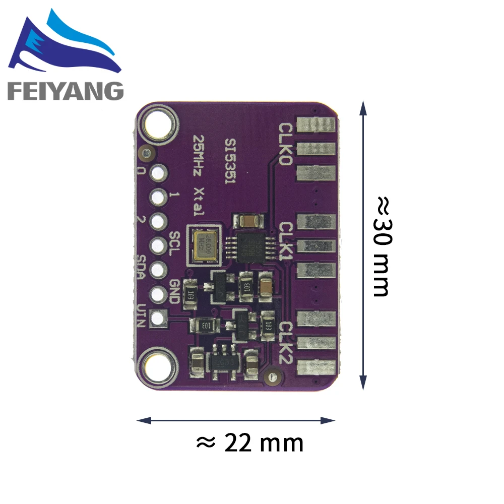 1PCS DC 3V-5V Si5351A Si5351 I2C Clock Generator Breakout Board Module Signal Generator Clock 8KHz-160MHz For Arduino