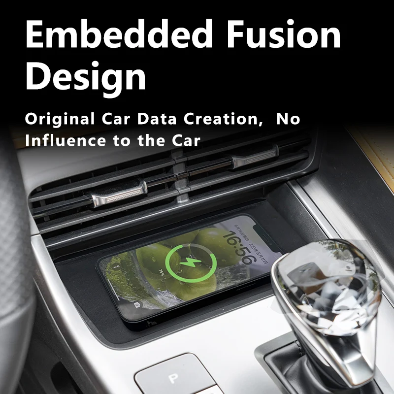 Car Wireless Charger for Roewe E-RX5 2023 2024 2025 Center Console Smart Q-I/Magnetic Version Onboard Phone Fast Charging Pad