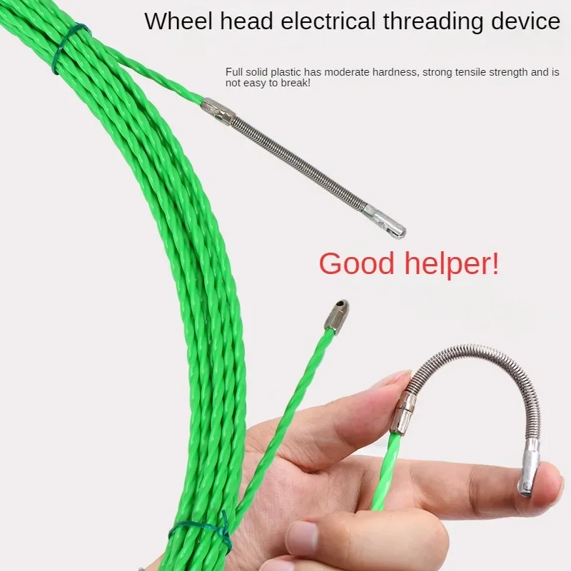 3 Stranded Wires POM Fiber Optic Cable Puller 5/10/15/20/25/30m Fish Tape Cable Wire Puller Lead Device Construction Hand Tools