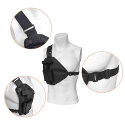 Radio Chest Rig Bag Adjustable Walkie Talkie Shoulder Bag Hunting Military Strap Bag Front Pack Bags E56D