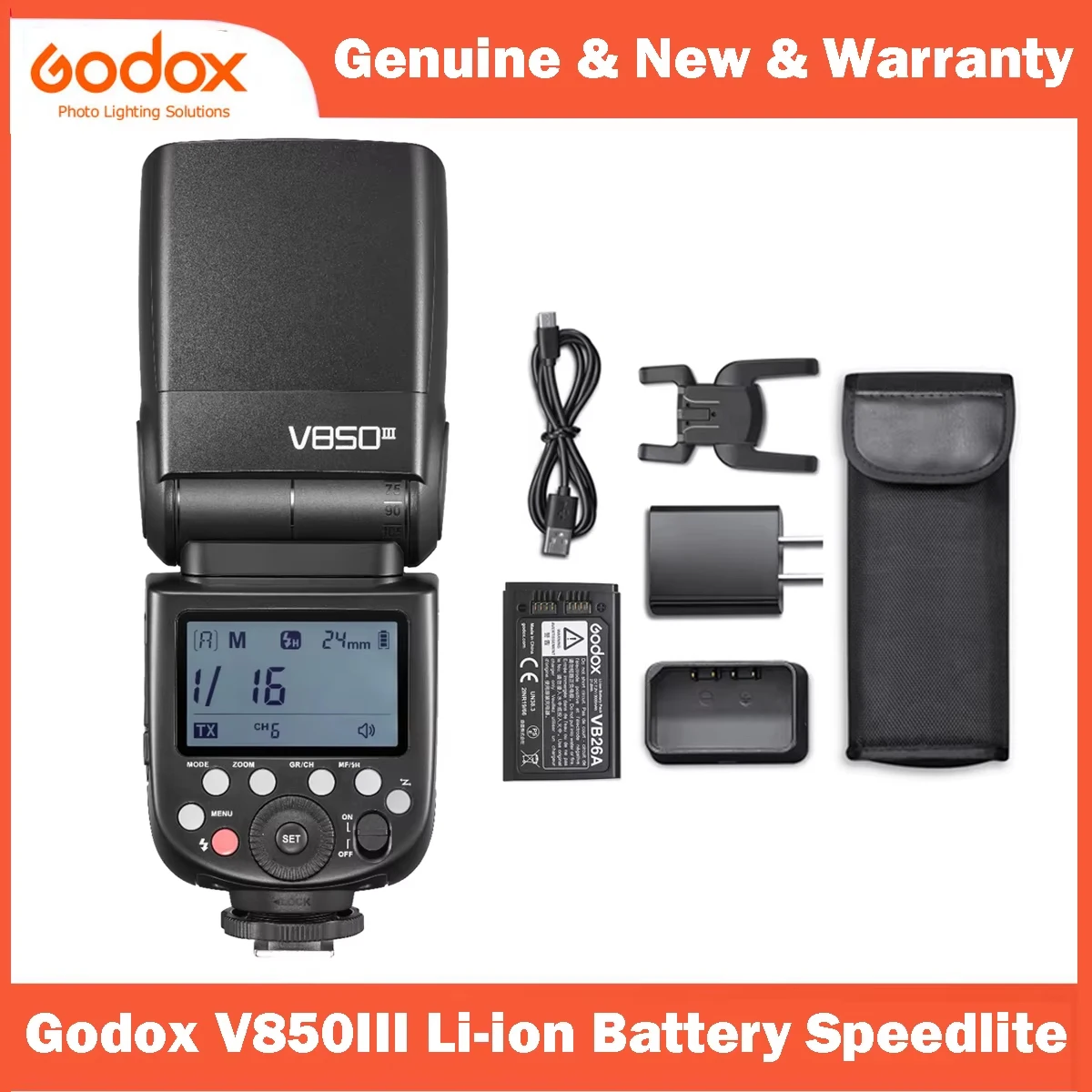 

Godox V850III 76W 2.4G GN60 Wireless X System Li-ion Battery Camera Speedlite Flash for Canon Nikon Sony Pentax Olympus