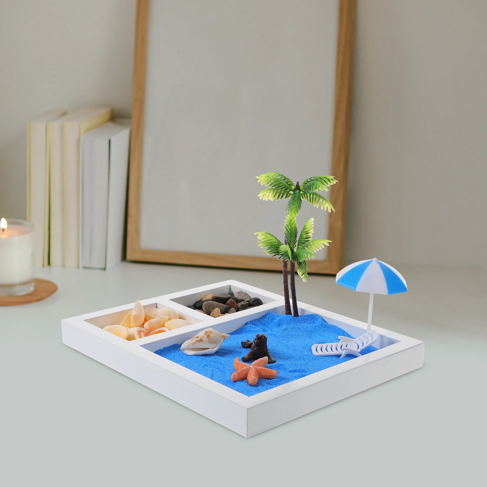 

Sand Tray Micro Landscape Mini Adornment Desktop Decor Beach Accessories Decorations