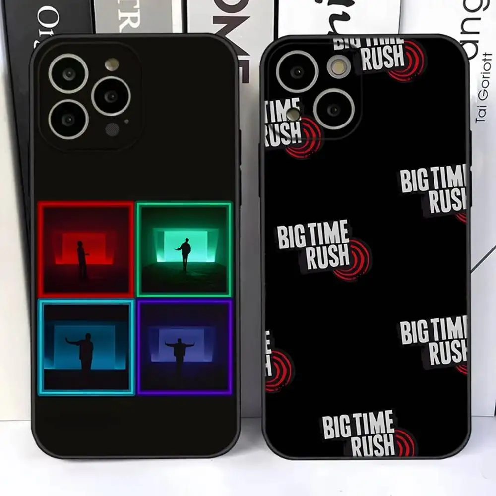 

Music B-Big Time Rush Phone Case For iPhone 16e,16,15,14,13,12,11 Plus,Pro,Max,XR,XS,X,7,8 SE,Mini Silicone Soft